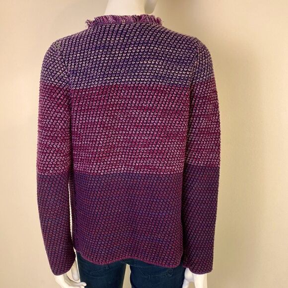 Chico’s Jacket Cotton Knit Purple and Red Violet Size 0 US Small - Picture 4 of 9